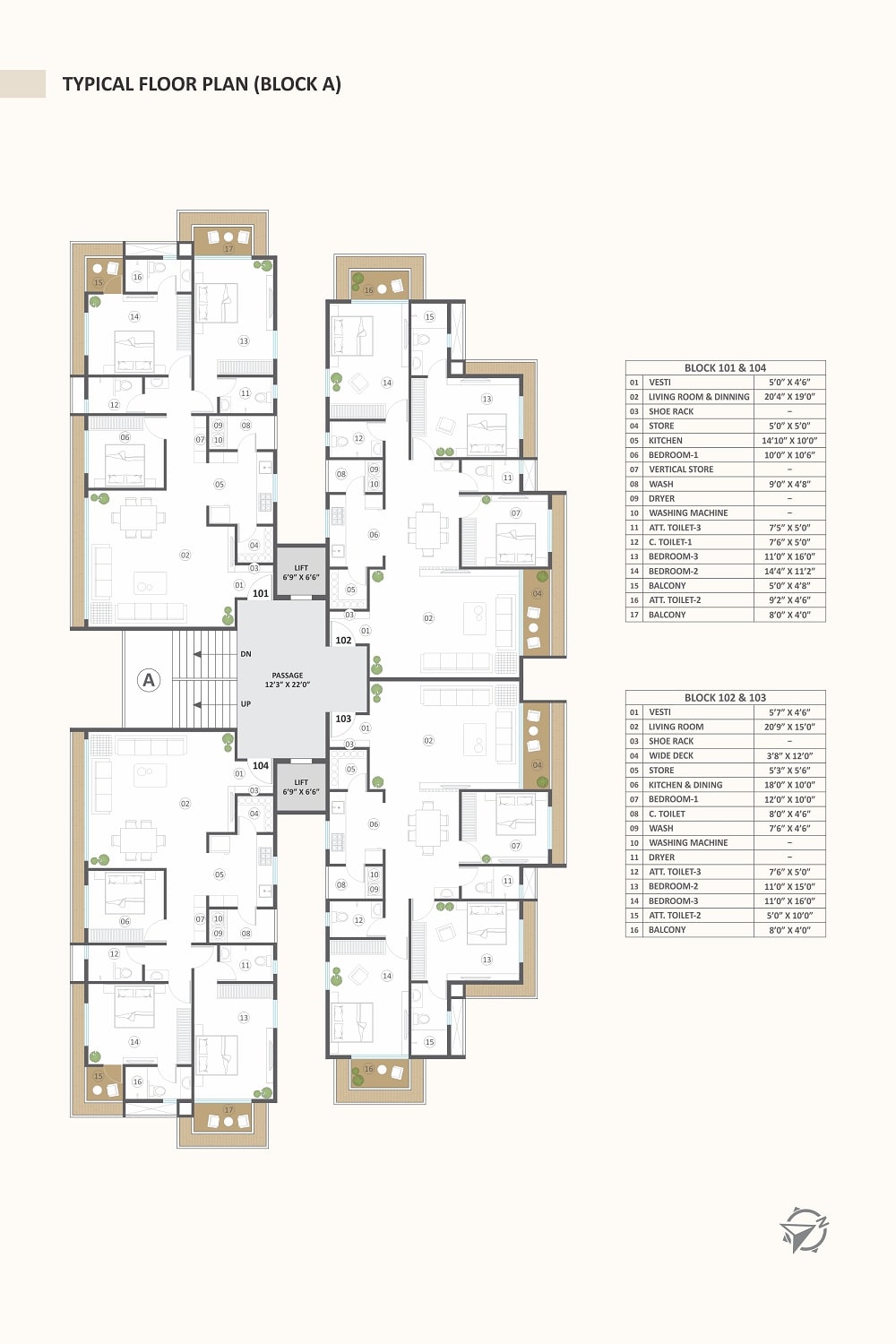 Typical Floor Plan (Block-A)